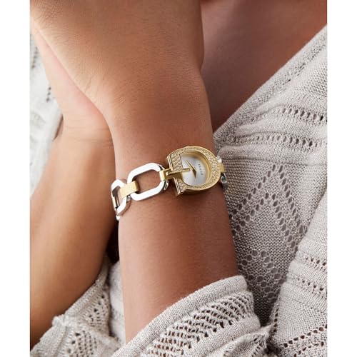 GUESS Gia Silver Asymmetrical Dial Analog Women's Watch - GW0683L6