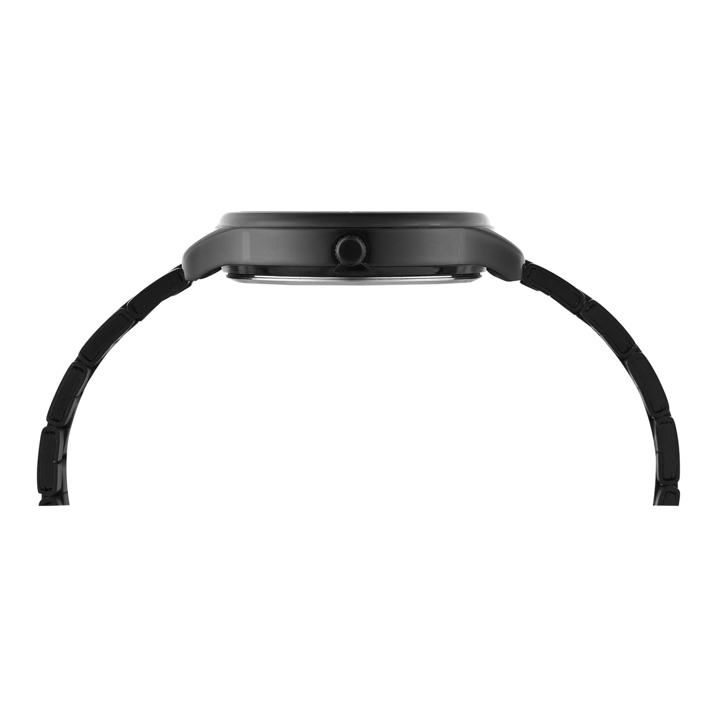 TIMEX Analog Watch for Women with Black Round Dial & Black Stainless Steel Bracelet Band Water Resistant Women's Wrist Watches - TWTL12112