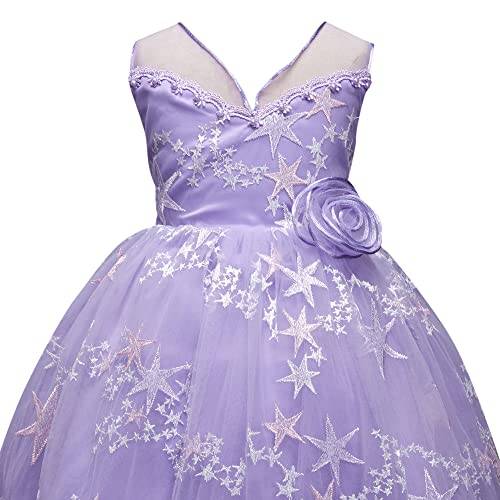 Hopscotch Girls 0 Party Fit And Flare Knee-Length Dresses In Lavender Color For Ages 4-5 Years