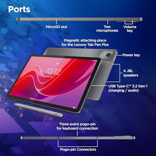 Lenovo Idea Tab FIFA World Cup 26 Edition with Tab Pen + Folio Case | WiFi +5G |11" 2.5K IPS Display |8GB RAM + 256GB ROM (Expandable Upto 2TB)| MediaTek Dimensity 6300|7040mAh|4 Speakers| Grey