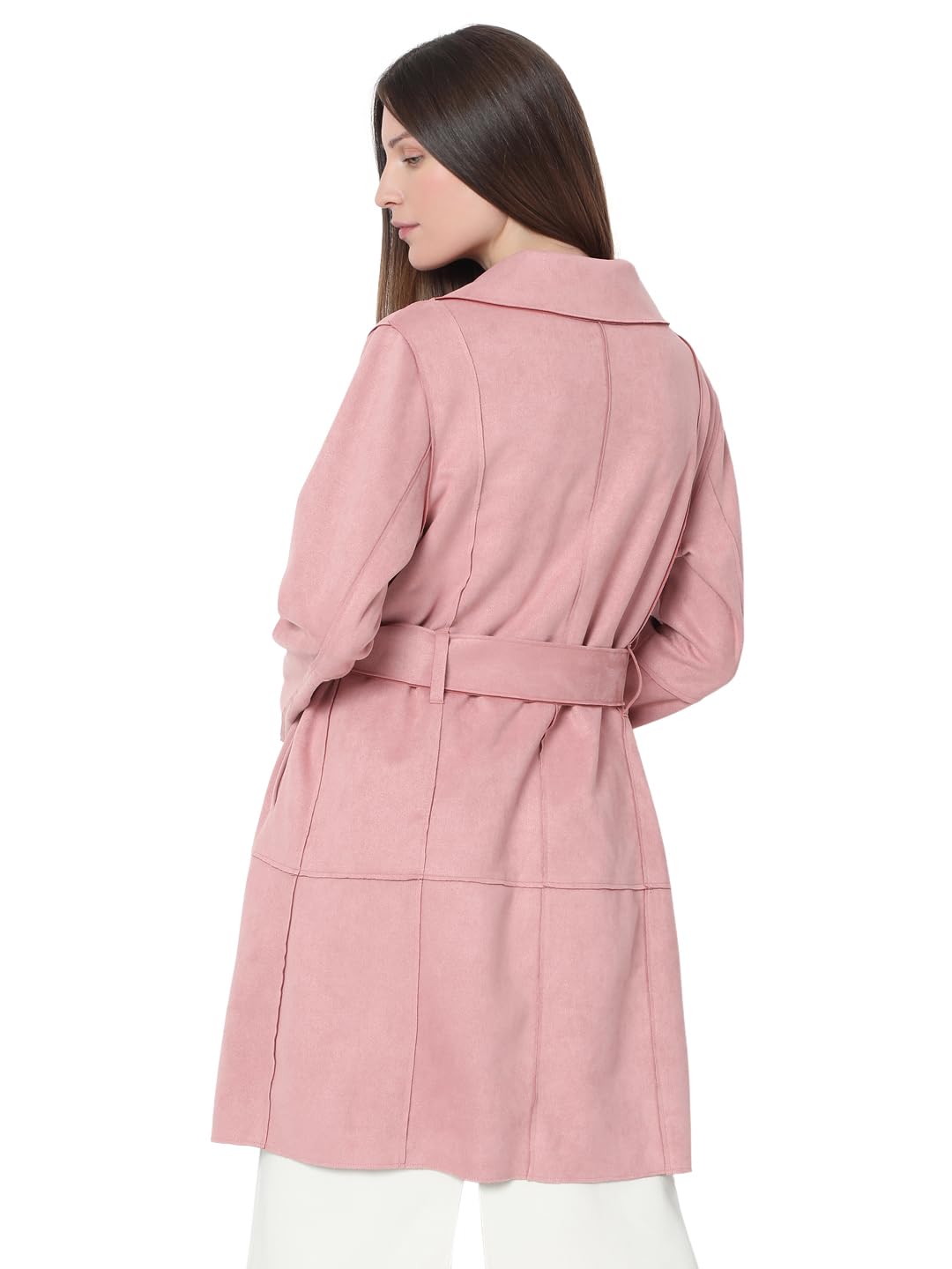 VERO MODA Womens Relaxed Fit Pink Coat