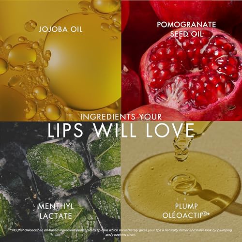 HYUE HydraPlump™ Lip Plumper | 4 ml | Long-term Plumping Effect & Hydration | Non-sticky Formula with Cooling Ice Cube sensation | Jojoba Oil, vit E & Pomegranate Extract | Flat-tip Applicator