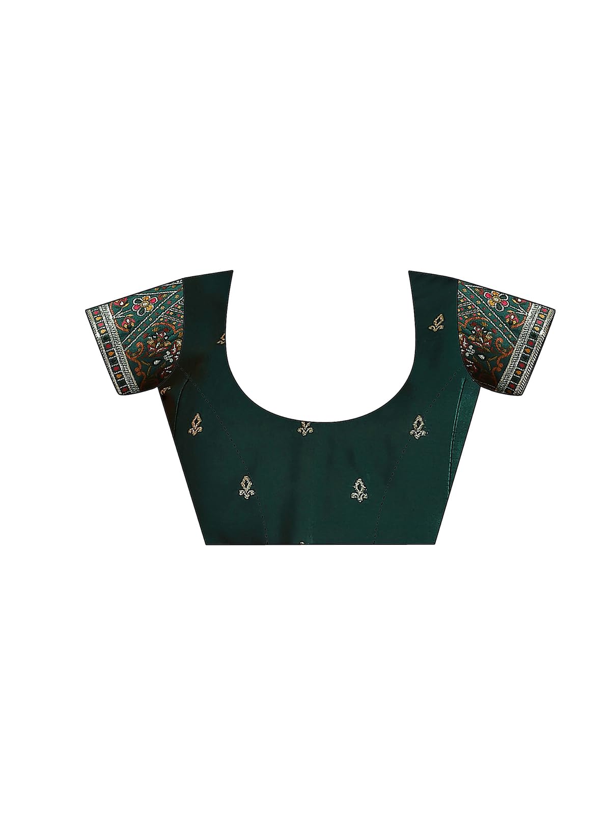 Satrani Women's Silk Weaving Banarasi Saree with Unstitched Blouse Piece (4734S792N_Rama Green5)