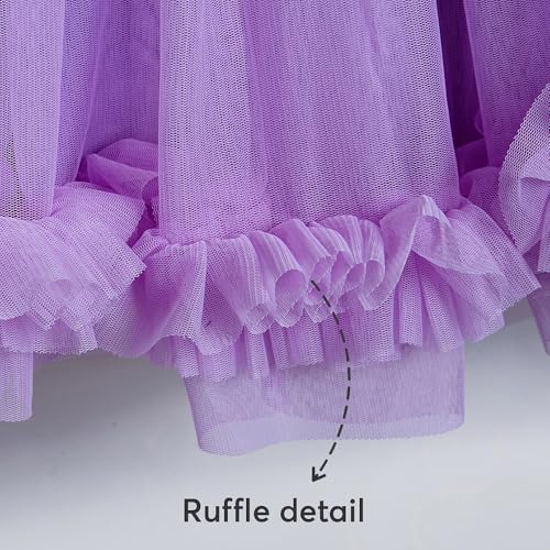 Hopscotch Girls Purple Sleeveless Ruffled Sequined Gown for Age (2-3 Years)