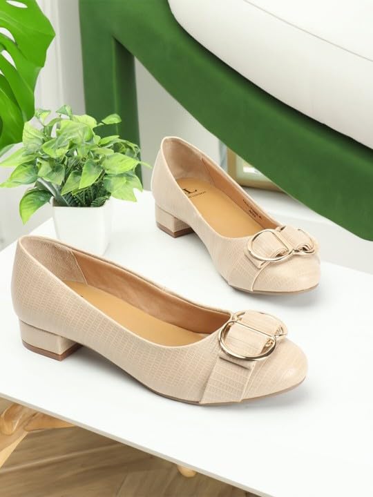 Carlton London Women's Slip On Pumps Colour-Nude, Size-UK 7