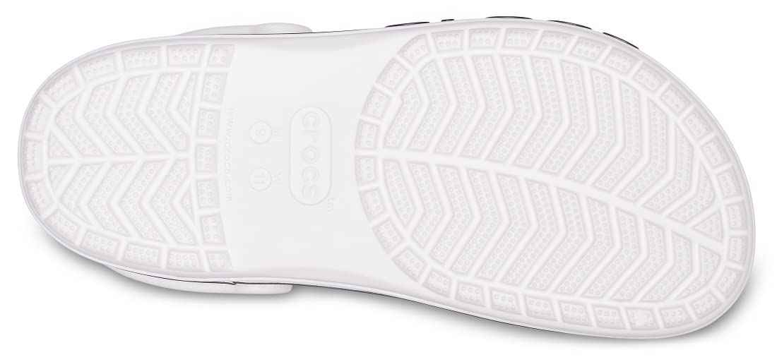 crocs unisex-adult Bayaband Clog WHITE/NAVY Clog - 9 UK Men/ 10 UK Women (M10W12) (205089-126)