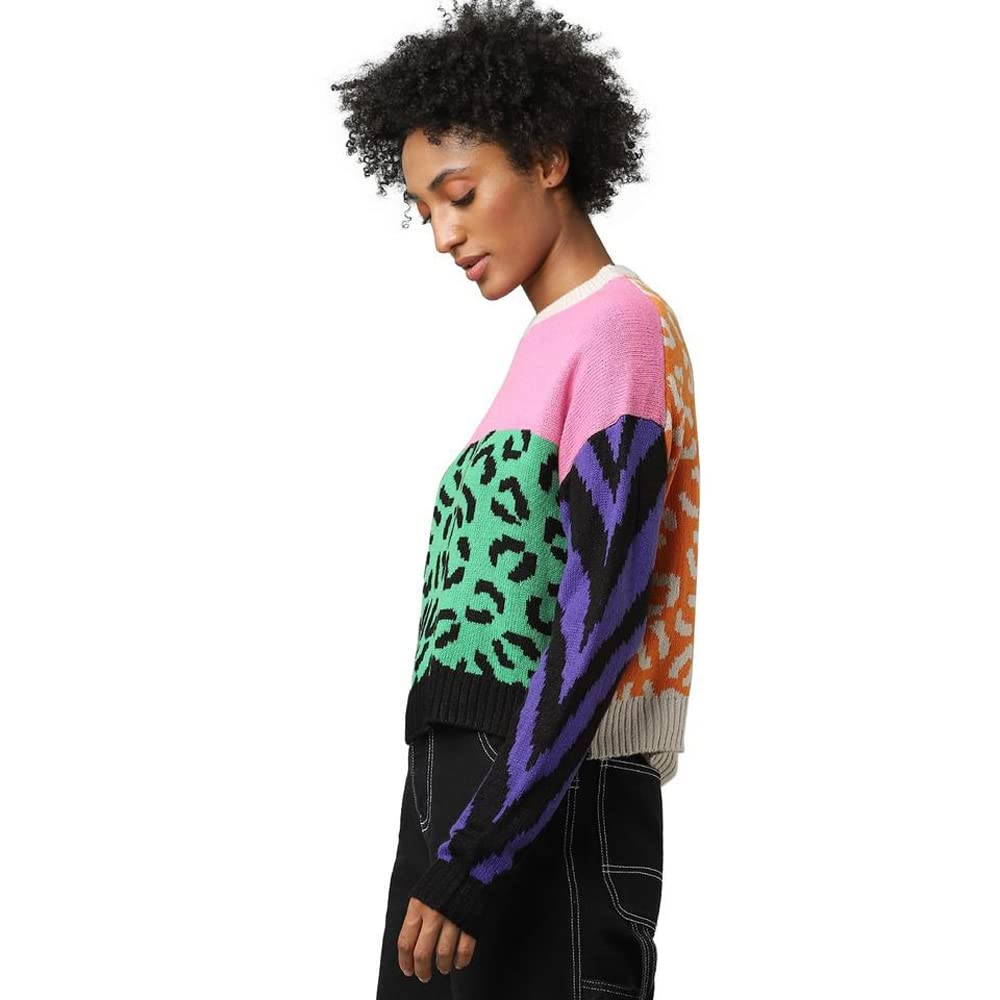 ONLY Women's Acrylic Round Neck Sweater