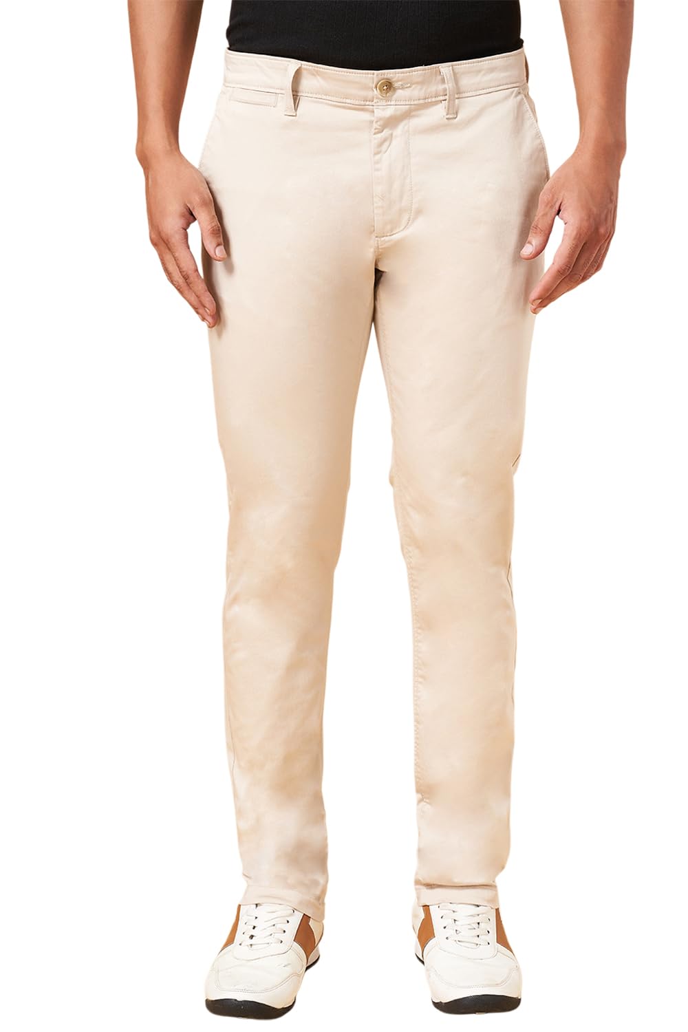 Men's Byford Cream Trousers Regular Fit,Cream,36