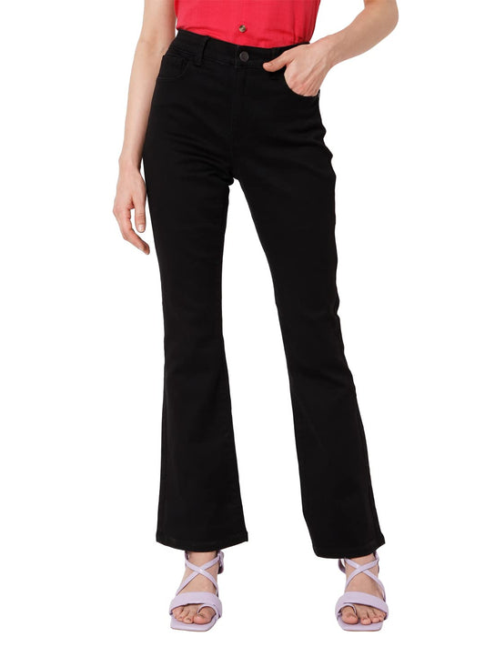 VERO MODA Women's Bootcut fit Black Classic Jeans_30