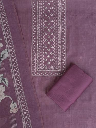 SALWAR STUDIO Chanderi Silk Embellished Unstitched Dress Material (3 Pc)
