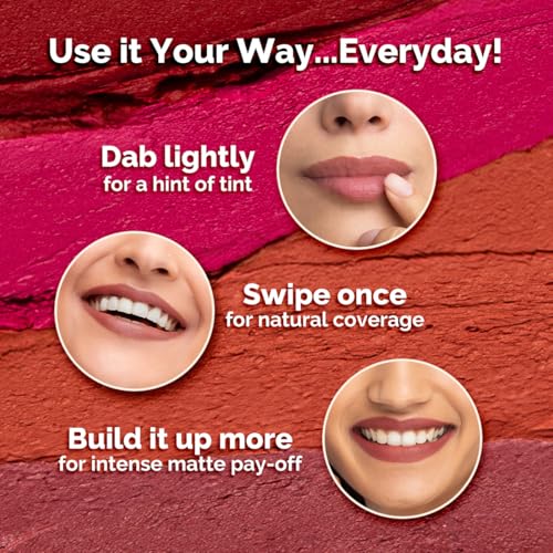 Mamaearth Moisture Matte Longstay Lipstick with Avocado Oil & Vitamin E for 12 Hour Long Stay-19 Spiced Petals - 2 g