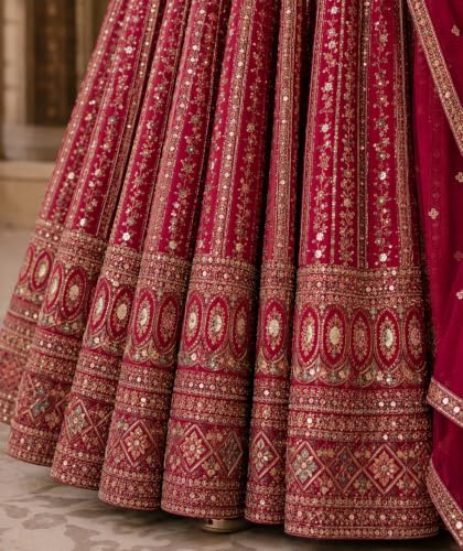 Maahi Lifestyle Gulnaar Raat Pink | Elegant Anarkali gown with a graceful flared silhouette