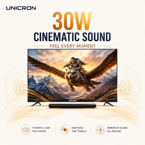 32 Inch Smart Android Smart TV, LED HD WiFi Ready With 30W Sound Speaker