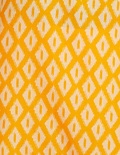 BIBA Cotton Women's Printed Narrow Salwar Kurta Dupatta(Skdikat Bag7483_Yellow_34)
