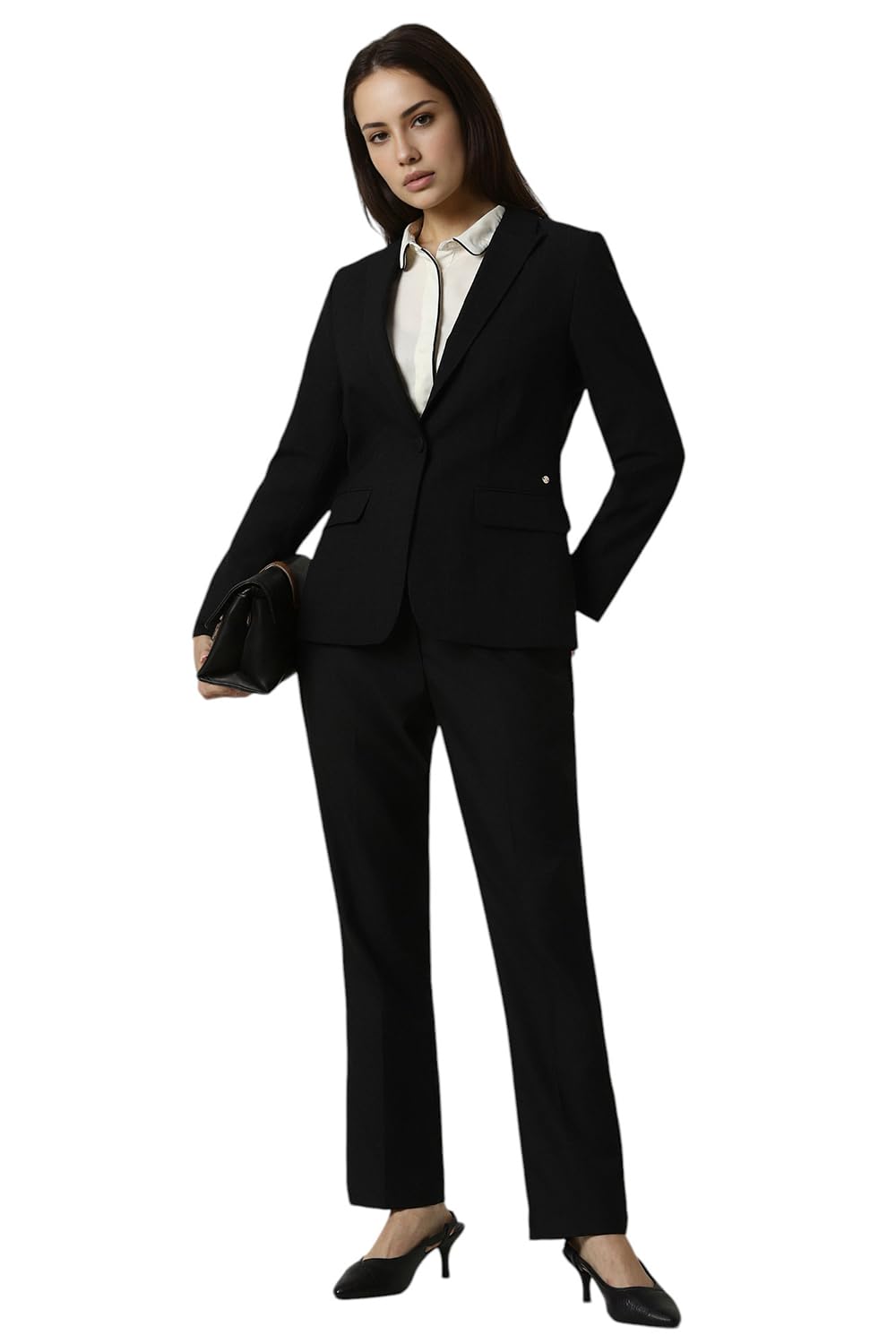 Van Heusen Women's Blazer (VWBZCRGPV79983_Black