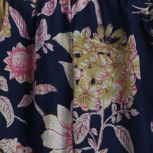 Hopscotch Girls Full Sleeves Blue 3-Pc Floral Kurta Set For Age (5-6 Years)