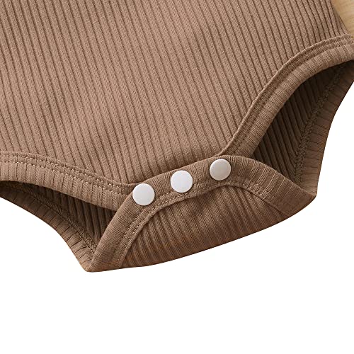 Hopscotch Baby Girls Cotton and Polyester Short set in Brown Color For Ages (0-1 Months)