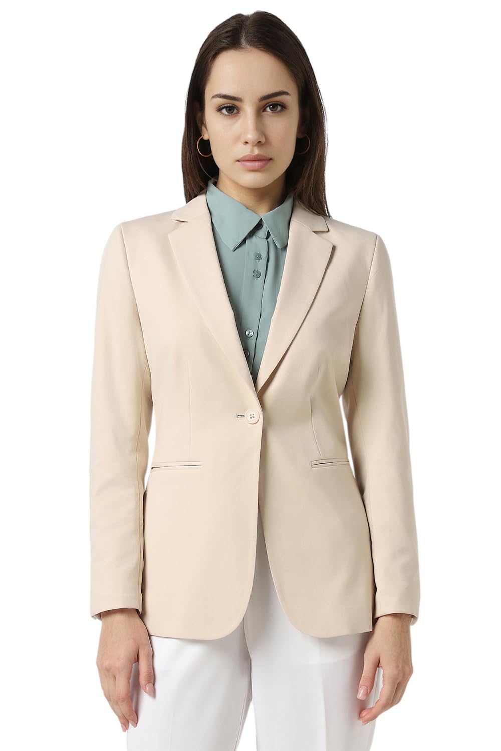 Van Heusen Women's Blazer (VWKZFRGF829520_Beige