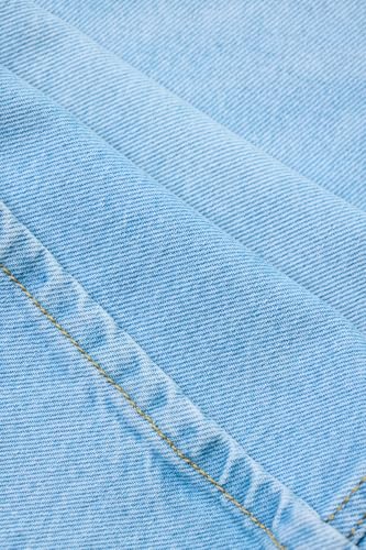 SNITCH Men Jeans | Relaxed Fit Mid Rise Solid Pattern | 100% Cotton Woven Fabric with Button Closure & Five Pockets | Durable & Comfortable Casual Wear |Light Blue