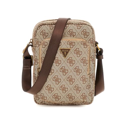 GUESS Women's Beige Printed Crossbody Bag| Ladies Purse Handbags | Gift For Ladies