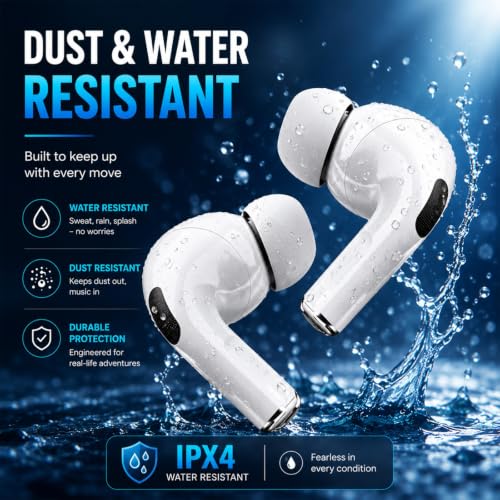 Kratos TW02 Ear Buds Wireless with 60H Playtime, Noise Isolation & Clear Calls, Bluetooth Earbuds with Voice Assistant, Ear Buds with Bluetooth V 5.3 & with Type C Fast Charging, IPX5 TWS Earphones