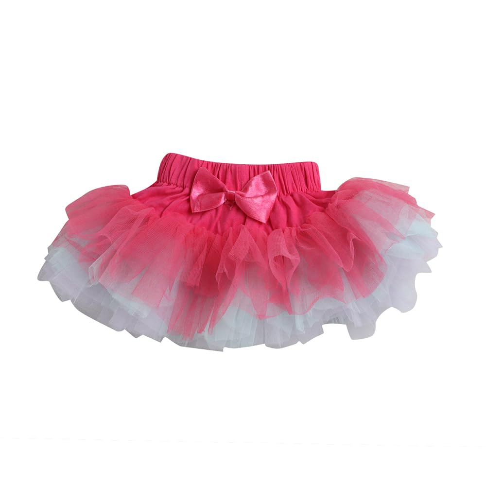 Hopscotch Baby Girls Cotton and Spandex Skirt set in White Color For Ages (6-9 Months)