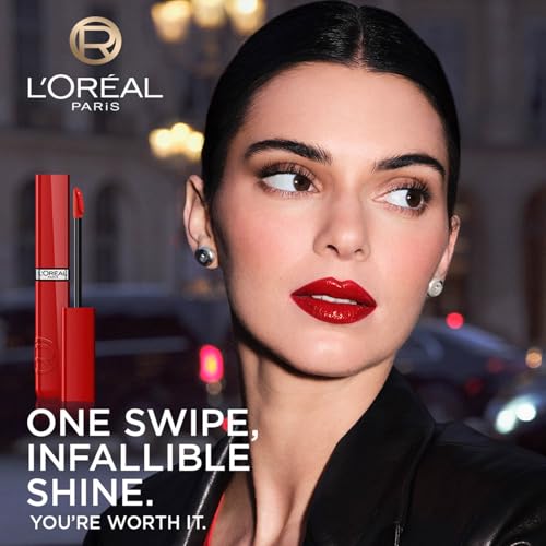 L'Oréal Paris Infallible Laque Resistance Lacquer-Like Shine Finish. 16H longwear lacquer lipstick. High-impact color, zero transfer - 550 Noir Cherry, 4ml
