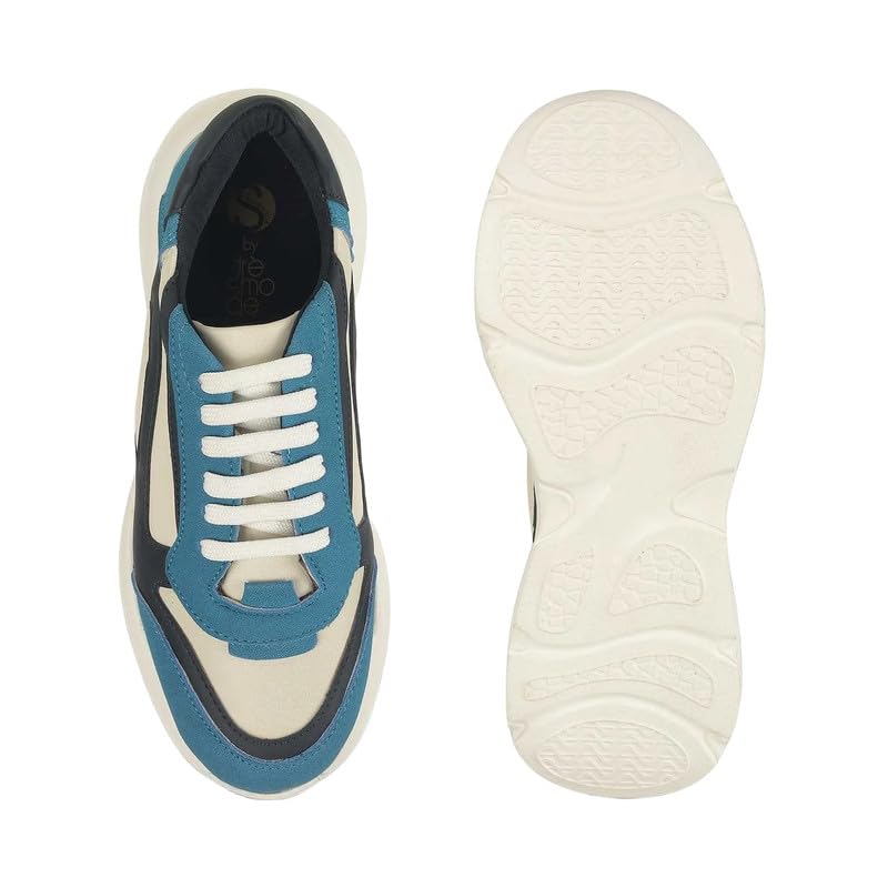 tresmode Balenci Blue Women's Sneakers in Size 7 UK / 40 EU