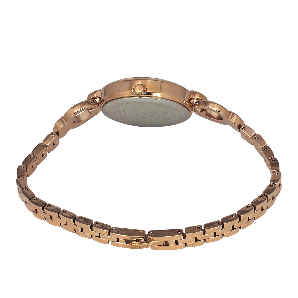 TIMEX Fria Analog Watch for Women with Rose Gold Round Dial & Rose Gold Brass Bracelet Band Water Resistant Women's Wrist Watches - TWEL18103