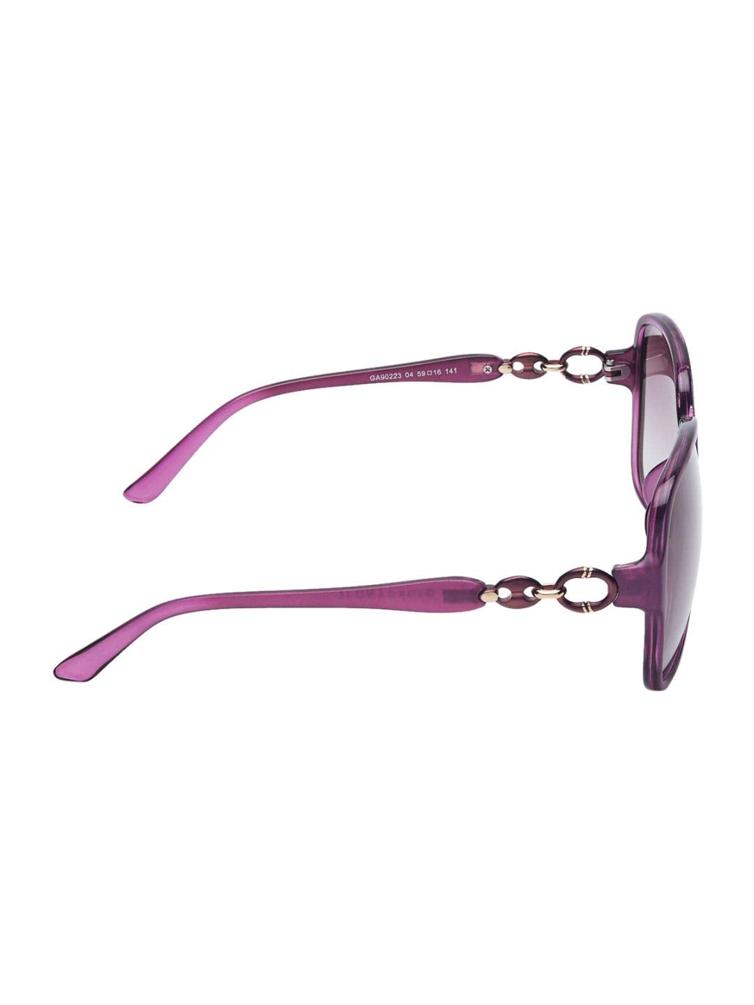 Giordano UV Protected Oversized Women Sunglasses (59 | Purple Lens)