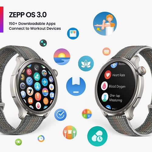 Amazfit Balance 46mm AMOLED Smart Watch, Body Composition, 14 Days Battery, Dual-Band GPS, BT Calling, VO2 Max, Aluminium Alloy Frame, Temperature Sensor, Train Smarter with AI Zepp Coach(Sunset Grey)