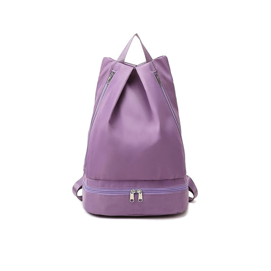 ZARUFT Backpack. Women Oxford Cloth Solid Color Waterproof Shoulder Bag ，Backpack Ladies Swimming Fitness Large Capacity Handbags Knapsack (Color : Hortel�)