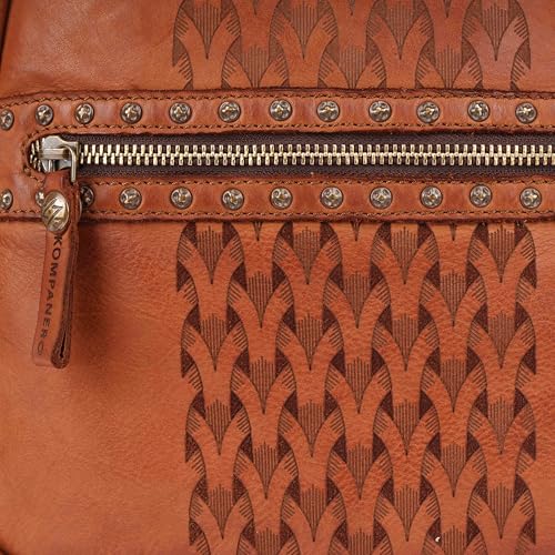 KOMPANERO Genuine Leather Backpack (B-13426-Cognac)