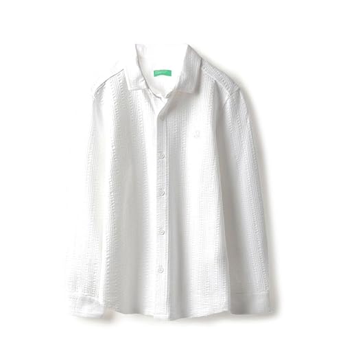 United Colors of Benetton Regular Fit Spread Collar Self Design Shirt