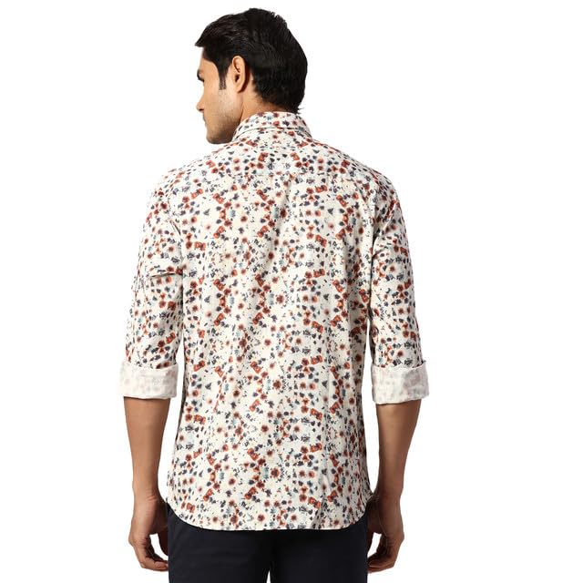 Park Avenue Slim Fit Grey Casual Shirt for Men - SaumyasStore