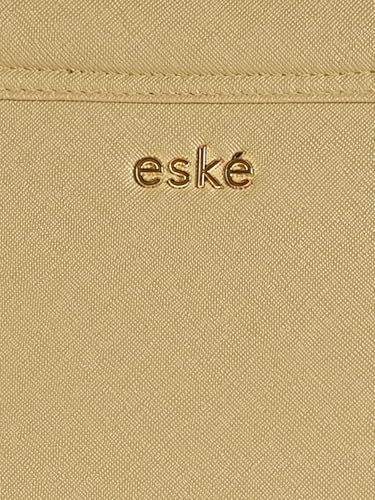 eske Sofia Vegan Leather Shoulder Bag (Gold Saffiano)
