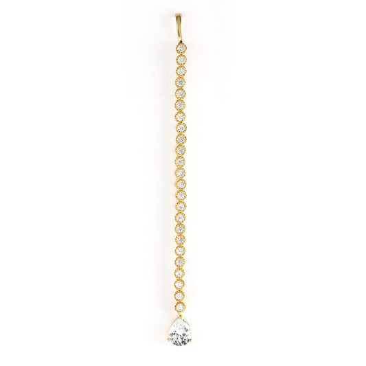 Rubans Stylish 22KT Gold Plated Cubic Zirconia Studded & AD Drop Handcrafted Maang Tikkas