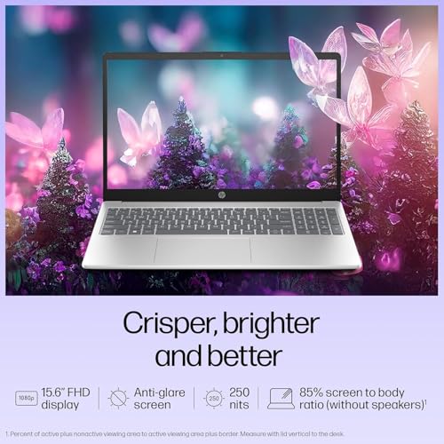 HP 15, Intel Core i3-1315U-13th Gen Laptop (8GB DDR4 Ram,512GB SSD) Anti-Glare, Micro-Edge,15.6''/39.6CMs FHD, Win11,M365 Basic(1yr),Office Home24, Silver,1.59kg, FHD fd0569TU