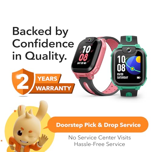 imoo Phone Watch Z1 – Smart Watch with GPS Tracker, 4G Video & Voice Calls, Advanced Parental Controls, Durable Quality with IPX8 Water Resistance, SOS, for Kids (Grapefruit Red)