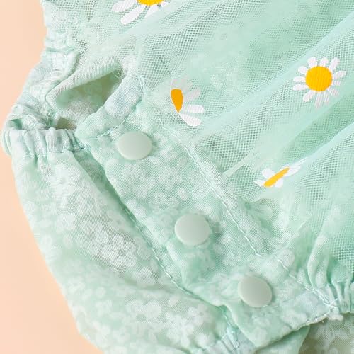 Hopscotch Baby Girls Floral Print Short Sleeves Blue Bodysuits For Ages (12-18 Months)