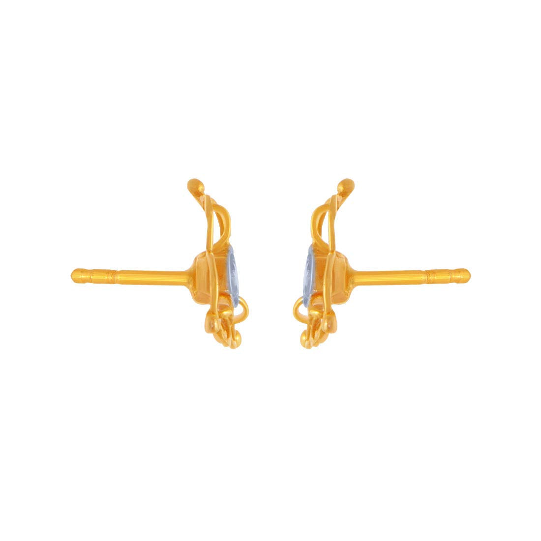 P.C. Chandra Jewellers 14KT Yellow Gold Stud Earrings for Women - 0.72 Grams