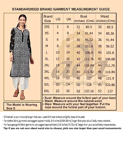 Ada Hand Embroidered Indian Chikankari Women's Faux Georgette Kurti Kurta A411221 (L_Pink), Pink, L