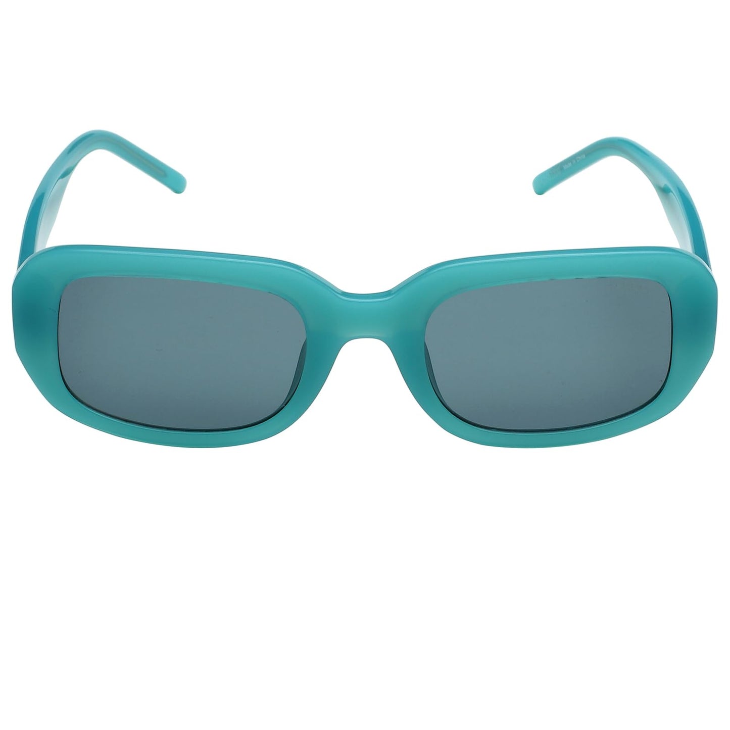 GUESS Womens 54 Mm Gu8250 Shiny Turquoise/Green Rectangular Non-Polarized Sunglasses One Size