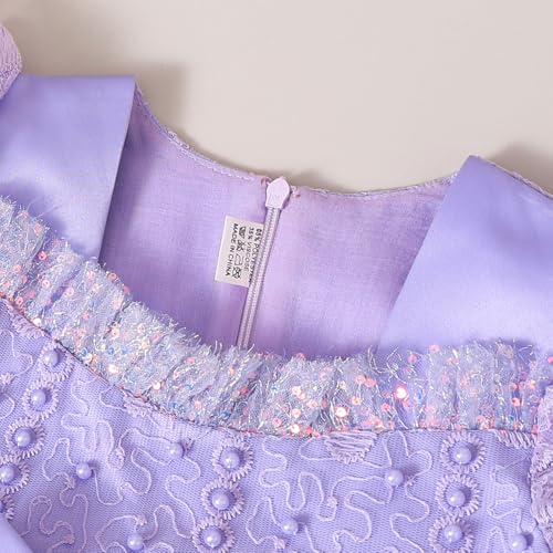 Hopscotch Girls Blue Short Sleeves Lace Overlay Bow Party Dress for Age (2-3 Years)