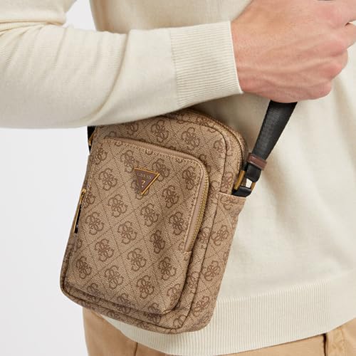 GUESS Women's Beige Printed Crossbody Bag| Ladies Purse Handbags | Gift For Ladies