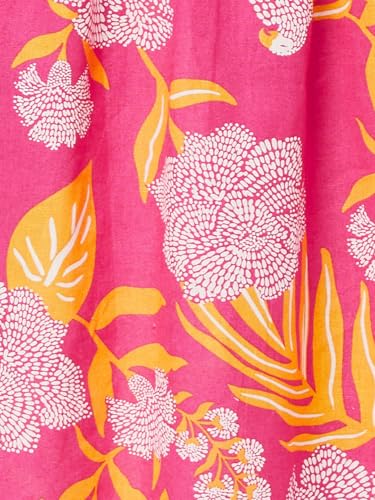 Max Women's Cotton A-Line Midi Dress (TS56004_Multi Multicolour