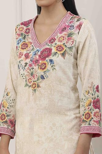 Biba Women Beige Cotton Straight Shirt_40