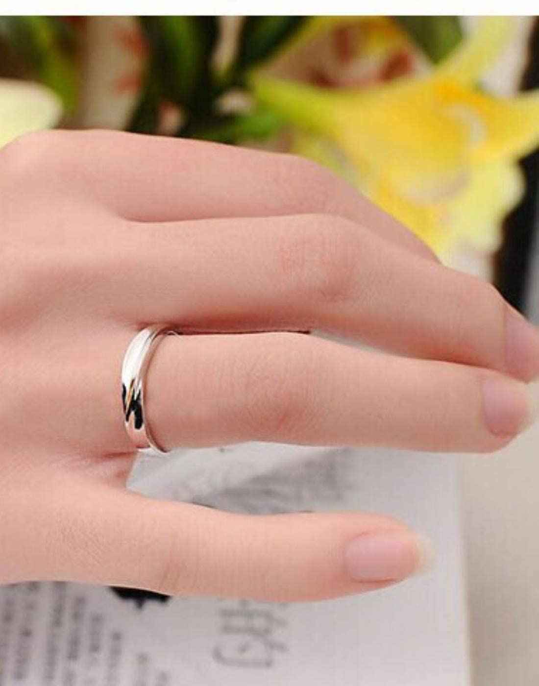 Karatcart Platinum Plated Silver Crystal Elegant Couple Adjustable Ring Gift for Men and Women