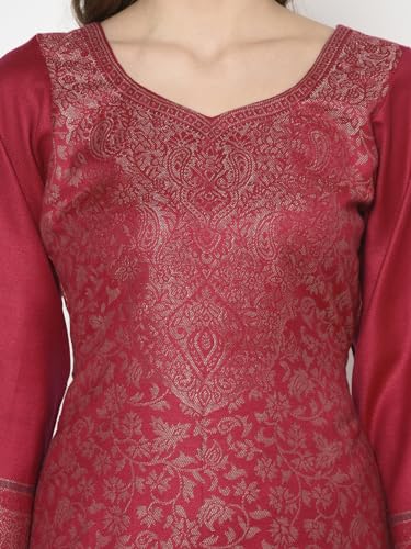AFSA Viscose Acrylic Wool Women Suit Dress Material (Unstiched) For Winter