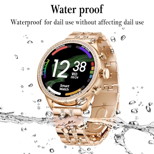 (Refurbished) PunnkFunnk Melbon Gen 9 Smart Watch with 1 Series | Bluetooth 4.0 +5.0 Dual Mode | 1.6 Inch Display | Aluminium Dial | Silicon Straps | Bluetooth Calling Smartwatch for Women & Girls |(Gold)